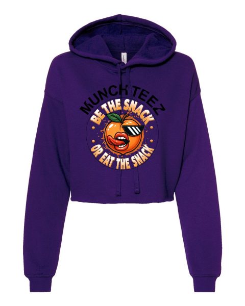 Peach Munch Womens Cropped Fleece Hoodie