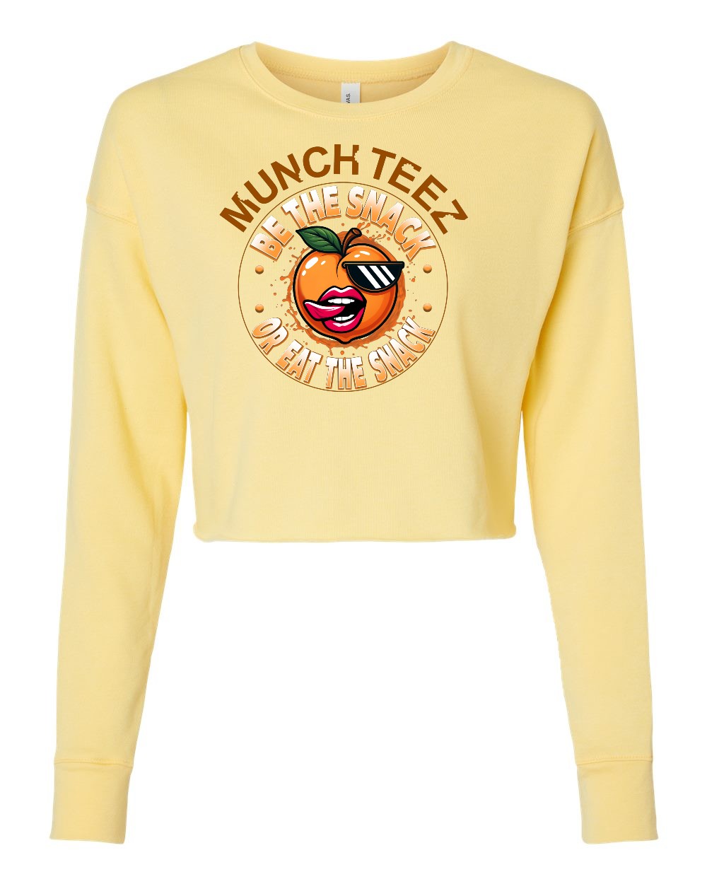 Peach Munch Womens Cropped Crewneck Sweatshirt - Image 10