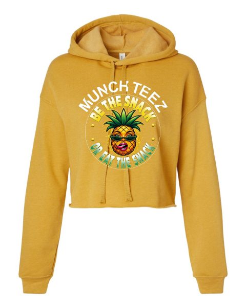 Pineapple Munch Womens Cropped Fleece Hoodie