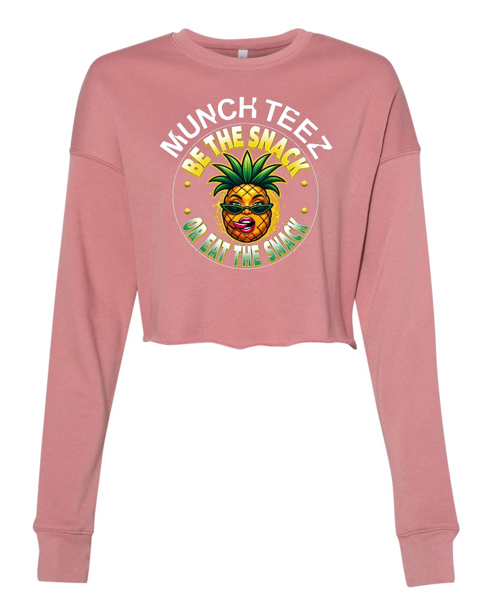 Pineapple Munch Womens Cropped Crewneck Sweatshirt - Image 10