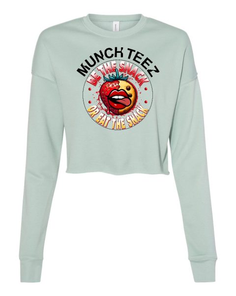 Strawberry Cookie Munch Womens Cropped Sweatshirt