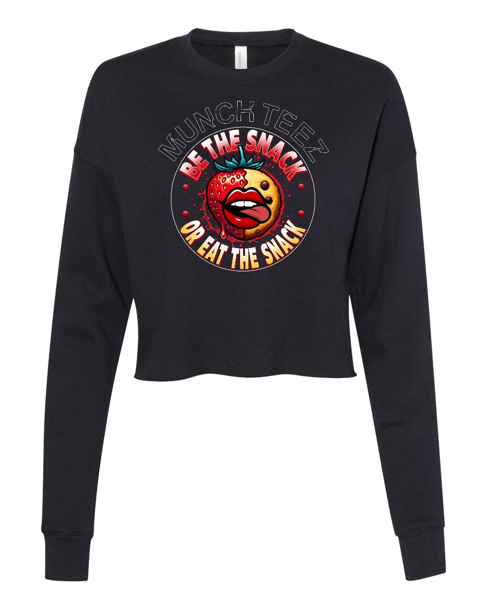 Strawberry Cookie Munch Womens Cropped Sweatshirt - Image 18