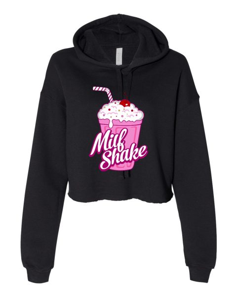 Milf Shake Womens Cropped Fleece Hoodie